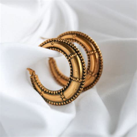 yves saint laurent monogram earrings|yves Saint Laurent hoop earrings.